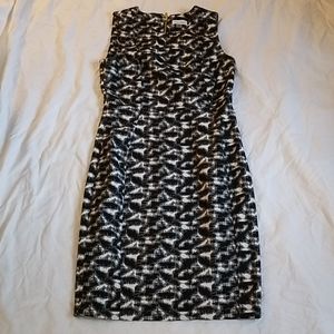 Black and white sleeveless dress
